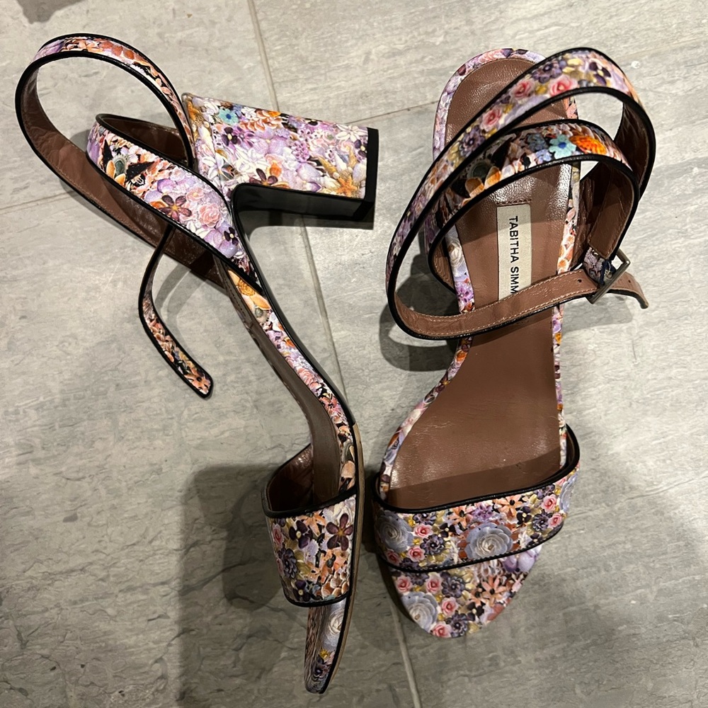 TS leather multi colour sandals